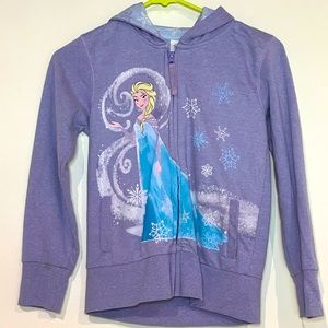 Frozen Elsa Snowflake Zip-Up Hoody